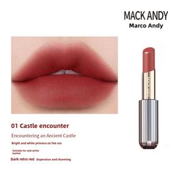 Projektant pomadki Mack Andy Love Cloud Velvet Lipstick Soft Mist Matte Waterproof i nie zanikający łatwy uczeń tani zwykły biały szminka B95