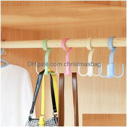 Hooks & Rails 360 Degrees Rotate Plastic Four Claws Dry Wet Dual Use Towel Hanger Home Clothes Shoes Sundries Mti-Function Organizers Dhf9M