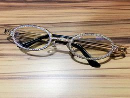 2019 Hip Hop Retro Small Round Sunglasses Women Vintage Steampunk Sun glasses Men Clear lens Rhinestone sunglasses Oculos UV4001958903