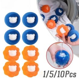 Products 1/5/10PCS Laundry Ball Kit Reusable Washing Machine Hair Remover Ball Cleaning Lint Fuzz Pet Hairs Clothes Household Product