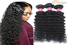 Whole Unprocessed Brazilian Deep Curly Virgin Hair Weaves Bundles Peruvian Malaysian Indian Deep Curly Wave Human Hair Extensi8879628