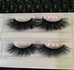 25mm long 3D mink hair false eyelashes to make eyelash lengthening version by hand with paper box DHL 1287806