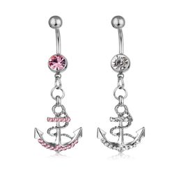 D0438 The anchor style Belly Button Navel Rings mix colors ring body piercing jewelry5222512