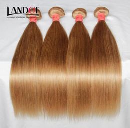 Honey Blonde Brazilian Human Hair Weave Bundles Colour 27 Peruvian Malaysian Indian Eurasian Russian Silky Straight Remy Hair Exte48193984