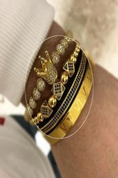 3pcssetRoman numeral titanium steel bracelet couple braceletcrown2018for loversbracelets for women men luxury jewelry4021450
