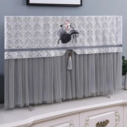 European Style TV Dust Cover Minimalist Lace No Need To Remove TV Cover When Turning on Household Protective TV Cover Cloth 240601