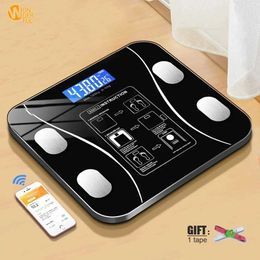 Body Weight Scales Intelligent Body Fat Scale Bluetooth Bathroom Scale LED Digital Intelligent Weight Scale Balance Body Composition Analyzer G240529573O