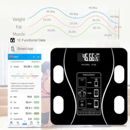 Body Weight Scales Smart Body Fat BMI Scale Body Fitness Composition Analyzer Bluetooth Electronic Weight Smartphone App Digital Scale G240529