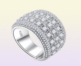 YHAMNI Original Solid 925 Silver Rings Luxury Fashion Bridal Rings for Women Micro CZ Zircon Wedding Crystal Jewellery RA014691019952159550