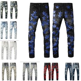 New Arrivals Mens Designer Denim Jeans Pants Holes Trousers Biker Men's Clothing 2024 Hot Sell