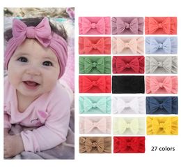 Baby Turban Bebe Headbands Baby Girls Hairbands Bow Knot Headband Soft Fashion Headwraps Nylon Hair Accessories8607309