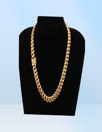 High Quality Stainless Steel Necklace 18K Gold Plated Miami Cuba Link Chain Men Gold Punk Hip Hop Jewellery Chains necklaces 16mm 185444910