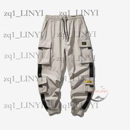 Nuovi pantaloni da carico Joggers per uomini Casual Hip Hop Pockers Pantaloni della sua tuta per nastri streetwear TECHWIOR Pantaloni XS-4XL D53