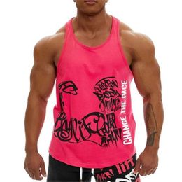 Men's T-Shirts Men Bodybuilding Tank Tops Gyms Workout Fitness Cotton Sleeveless shirt Running Clothes Stringer Singlet Male Summer Casual Vest T240531