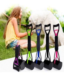 Long Handle Pet Dog Pooper Scooper Cleaning Pick Up Grabber Remover Tools Plastic Poop Scoopers For Dogs zhao2256755