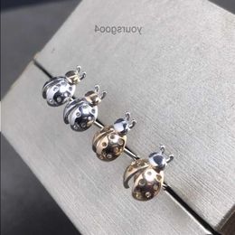 Women Earrings Girl Valentines Day mammy Gift Colourful Ladybug Earrings Thick Gold Electroplating Not Easy to Fade 18k Versatile Earrin Gwcs