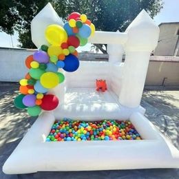 Mini toldder white inflatable bounce house Kids commercial jumper bouncer wedding bouncy castle with ball pit for party event