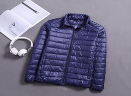 Feather Jacket Mens ultra thin down jacket light down parkas purffer coats overcoat outerwear cheapest clothing plus size M4XL4898795