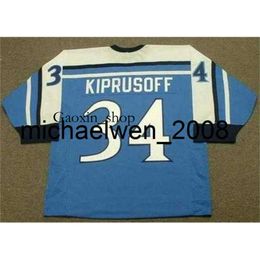Gaoxin Weng Men Women Youth MIIKKA KIPRUSOFF Team Finland Turn Back Hockey Jersey All Stitched Top-quality Any Name Any Number Goalie Cut