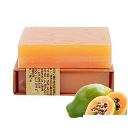 Handmade Soap Natural Organic Herbal Green Papaya Whitening Lightening Skin Remove Moisturizing Cleansing Bath Drop Delivery Health Be Otadv