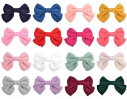 Large Hairs Bow Ties Hair Clips Baby Girls Kids Women Solid Bowknot Hairpin Hair Accessories Good Gift A3061270505