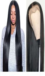 28 30 32 inch Front Human Hair Wigs 13X4 Frontal HoHo Brazilian Straight 4x4 5x5 6x6 Lace Closure Wig7364970