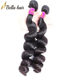 9A Selling Indian Human Hair Extension 1024 inch 4pcslot Natural Black Color Wavy Loose Wave Hair 5239184
