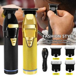 Clippers Trimmers Hair Clipper Professional Hair Trimmer Washable Stainless Steel Blade Barber Hair Cutting Machine Haircut Clipper for Men G240529