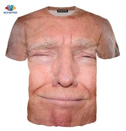 Donald Trump TShirt 3D Funny Muscle Trump TShirt HipHop Men039s Fashion Clothing Kids Shirt American Cartoon Men Shirt9501926