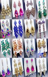 Zircon Bohemian Dangle Earrings For Women Luxury Crystal 3a Tassel Elegant Long Diamond Eardrop Whole Christmas Gift 10pairsl8267879