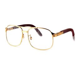 sell buffalo horn glasses luxury metal screw santos sunglasses brown black clear lens wooden legs eyewear for men with origina9061543