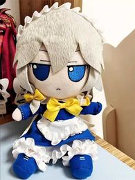 Dolls Touhou Project Izayoi Sakuya Plush Toy Fumo Inu Sakuya Plushie Figure Doll Lovely Cosplay Pillow Anime for Fans Birthday Gifts G240529