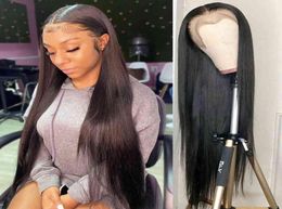 Straight Lace Front Human Hair Wigs For Black Women 28 30 34 36 inch HD Transparent 13x6 Lace Frontal Wig Brazilian Closure Wigs 22019527