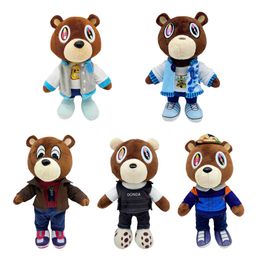 Stuffed Plush Animals Kanye Teddy Bear Plush Toy Cartoon Bear Doll Filling Soft Toy Childrens Christmas Gift 26cm-30cm T240531