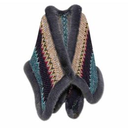 Womens Cape Rabbit Fur Fashion Coat Poncho Wide Knit Overcoat Faux Cardigan Cloak Plus Size For Spring Winter Autumn Drop Delivery App Otnlz