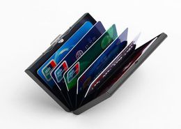 2018 new Business ID Credit Card Holder For Women Men Fashion Brand Metal Aluminium Card Case PVC plastic divider7078960