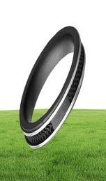 Fashion Black color Band Rings Women or Mens Titanium stainless steel Big size Jewelry Size 6 to 1223512339925098