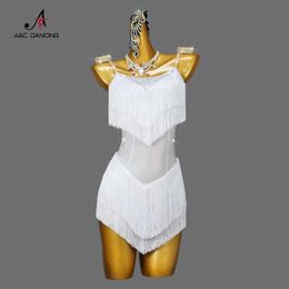 Stage Wear New Latin Dance Competition Come Ball Practise Wear Women Evening Dress Skirt Cocktail Clothes Stage Performan Line Suit Girl Y240529