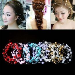 Cheap Bridal Hair Accessories Pearls Adorned Headpieces White Dyi Bouquets Adorned Pearls For Wedding Bride Head Accessories 5535930