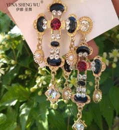 Fashion Vintage Statement Big Baroque Earrings Women Boho Ethnic Long Drop Pendant Heavy Dangle Earring Jewellery & Chandelier7076160