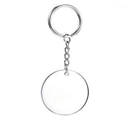 Keychains 25Pcs Acrylic Clear Circle Discs And Key Chains Round Keychain Blanks For DIY Projects Crafts15134055