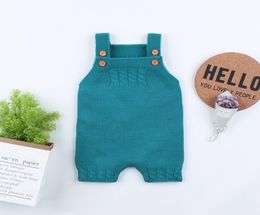 Summer Baby Boy Girl Knitted Clothes Little Girls Infant Romper Sleeveless Toddler Boys One Piece Jumpsuits New born Overalls 20111828210