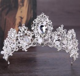 New diamond diamond crown Silver Handmade headwear hoop bridal wedding dress bridal ornaments4587826