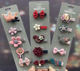 INS European and American baby hairpin candy colors Bow headband baby girl elegant hair bows accessories1466154