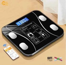 Body Weight Scales Intelligent Body Fat Scale Bluetooth Bathroom Scale LED Digital Intelligent Weight Scale Balance Body Composition Analyzer G240529FZ31