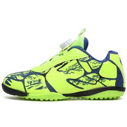 Youth Children's Low Top Soccer Cleats Boys Girls Turf Football Boots Green Pink Blue Training Shoes for Kids