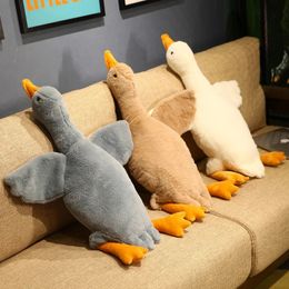 Big Goose Plush Toy Fluffy Duck Stuffed Doll Cute Animal Swan Toys Sofa Pillow Home Decor Christmas Gift for Kids Girls 240524