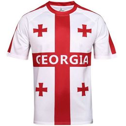 Fans Tops Tees European Cup Georgia Soccer Jersey For Team And Club Quick Dry Men Football Wear Adult short sleeve training Shirt T240601