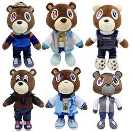 Stuffed Plush Animals 26CM Kanye Teddy Bear Plush Toy Cartoon Bear Doll Filling Soft Toy Childrens Christmas Gift T240531