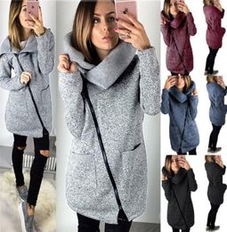 2017 Womens Autumn Winter Warm Long Cardigan Sweater Jackets Ladies Fashion Side Zipper Knitted Outerwear Coat Plus Size 5XL4988676